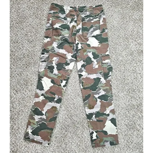 Anthropologie Cargo Pants‎ Womens 27 Camo Camouflage Cargo Pants Distressed Y2K - Picture 3 of 11